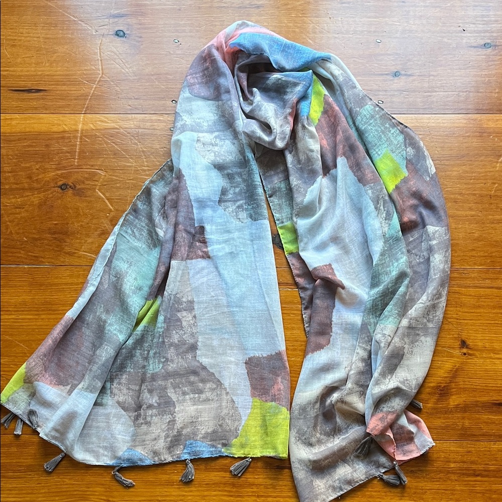 Multicolor Abstract Scarf - Picture 3 of 4
